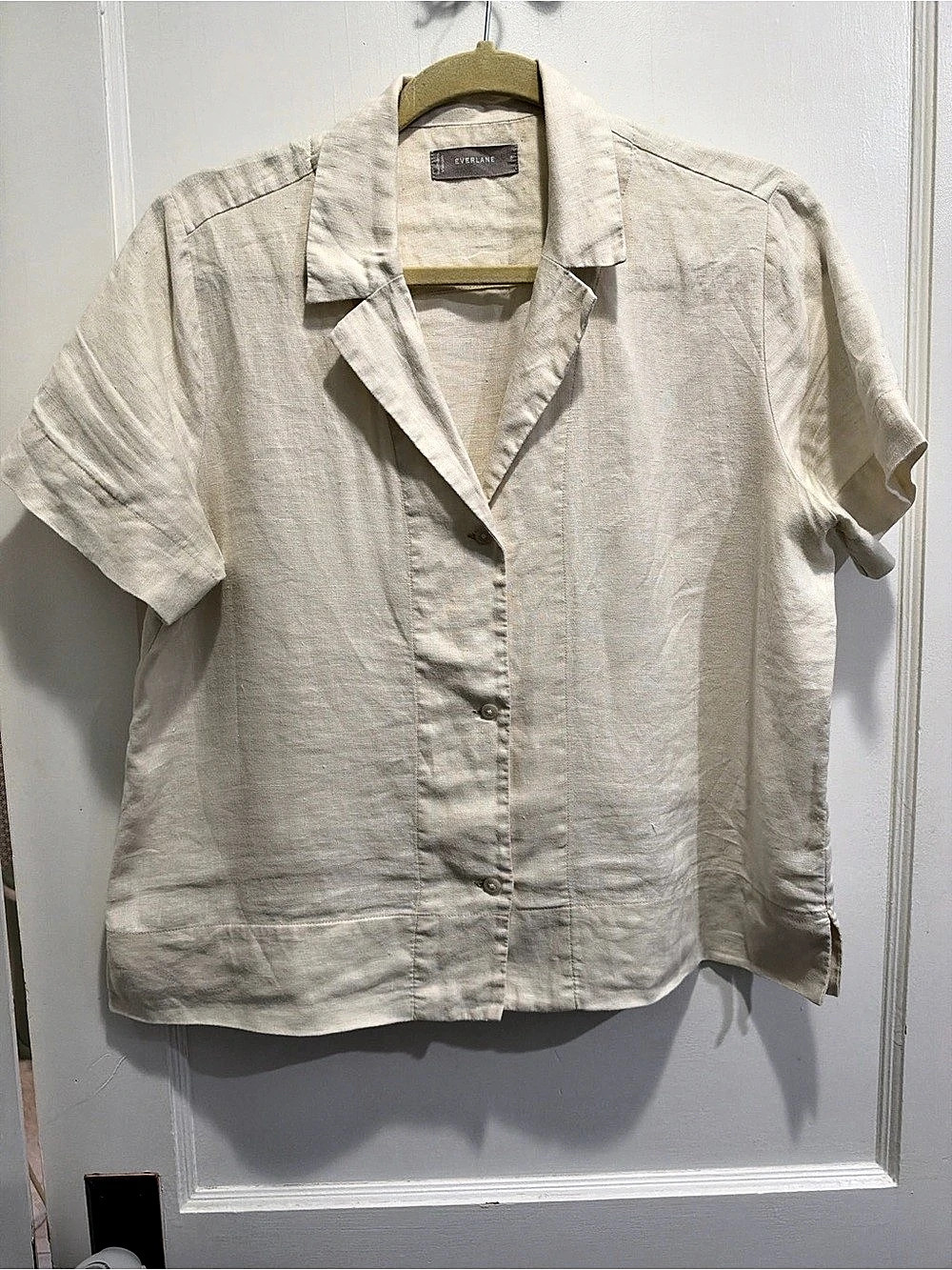 Everlane Linen Short-Sleeve Blouse